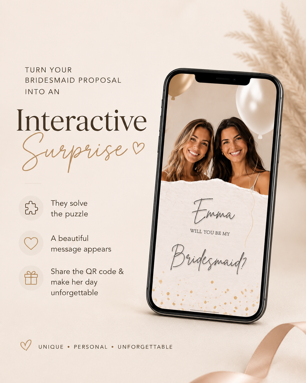 Personalized Bridesmaid Proposal Surprise – Up to 5 Personalized Surprises